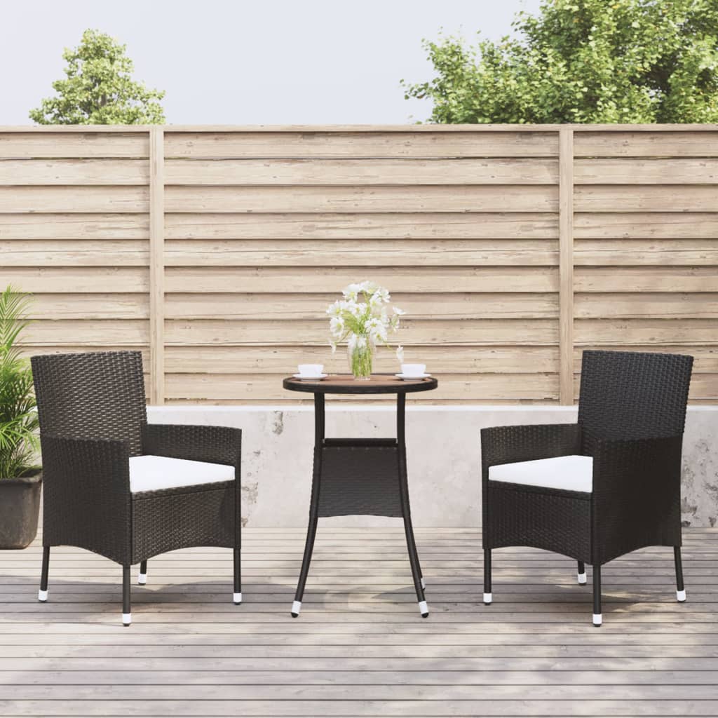 5-Delige Bistroset Met Kussens Poly Rattan